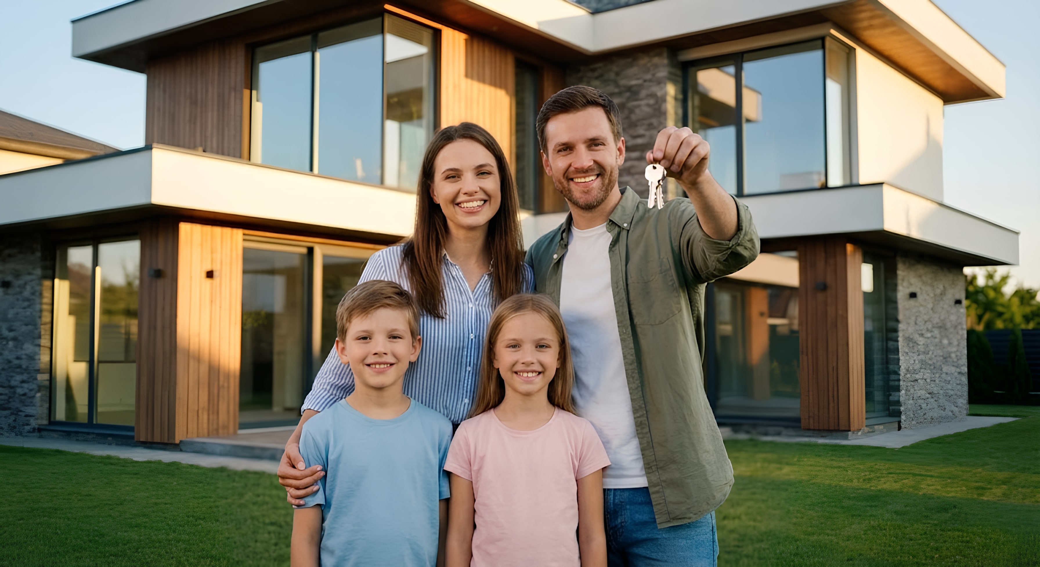 Família feliz realizando o sonho da casa própria - OCKA Copropriedade